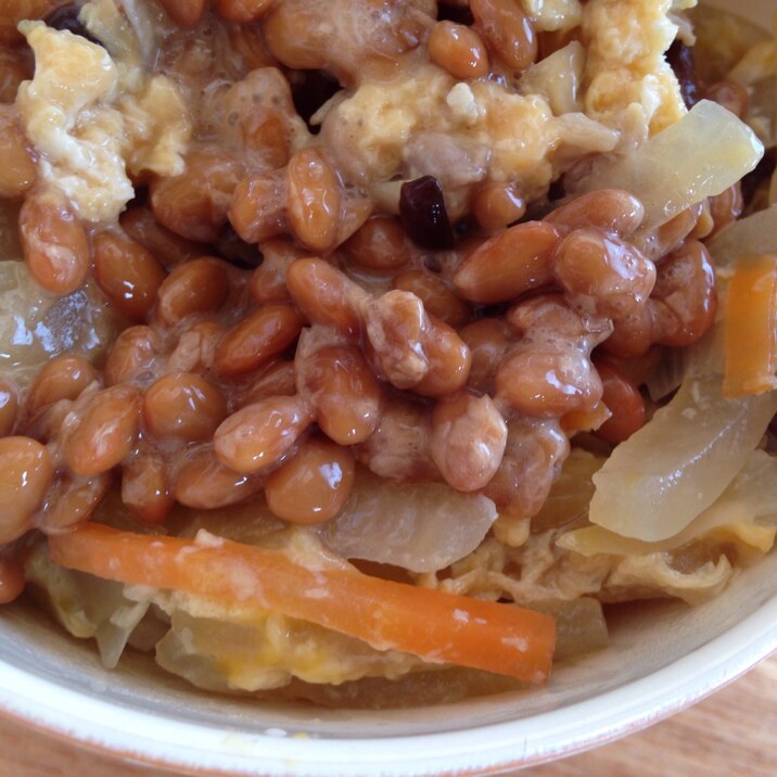 納豆とたまねぎと人参の卵とじ レシピ 作り方 By Tommeg12 楽天レシピ